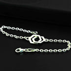 Sterling Silver Geometric Bracelet: Minimal Modern Chain Jewelry