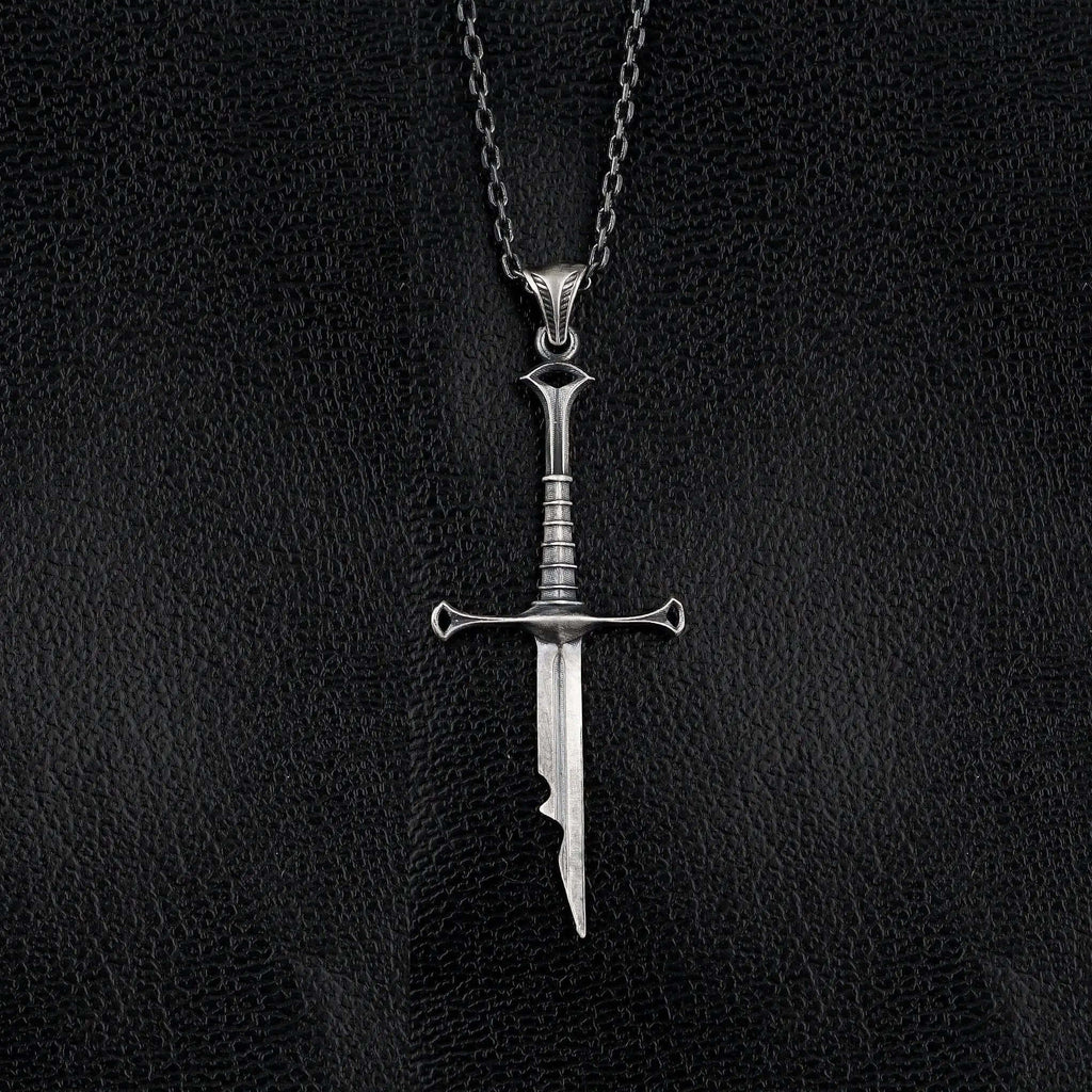 925 Silver Sword Necklace Handmade Warrior Pendant   Charmora Jewelry