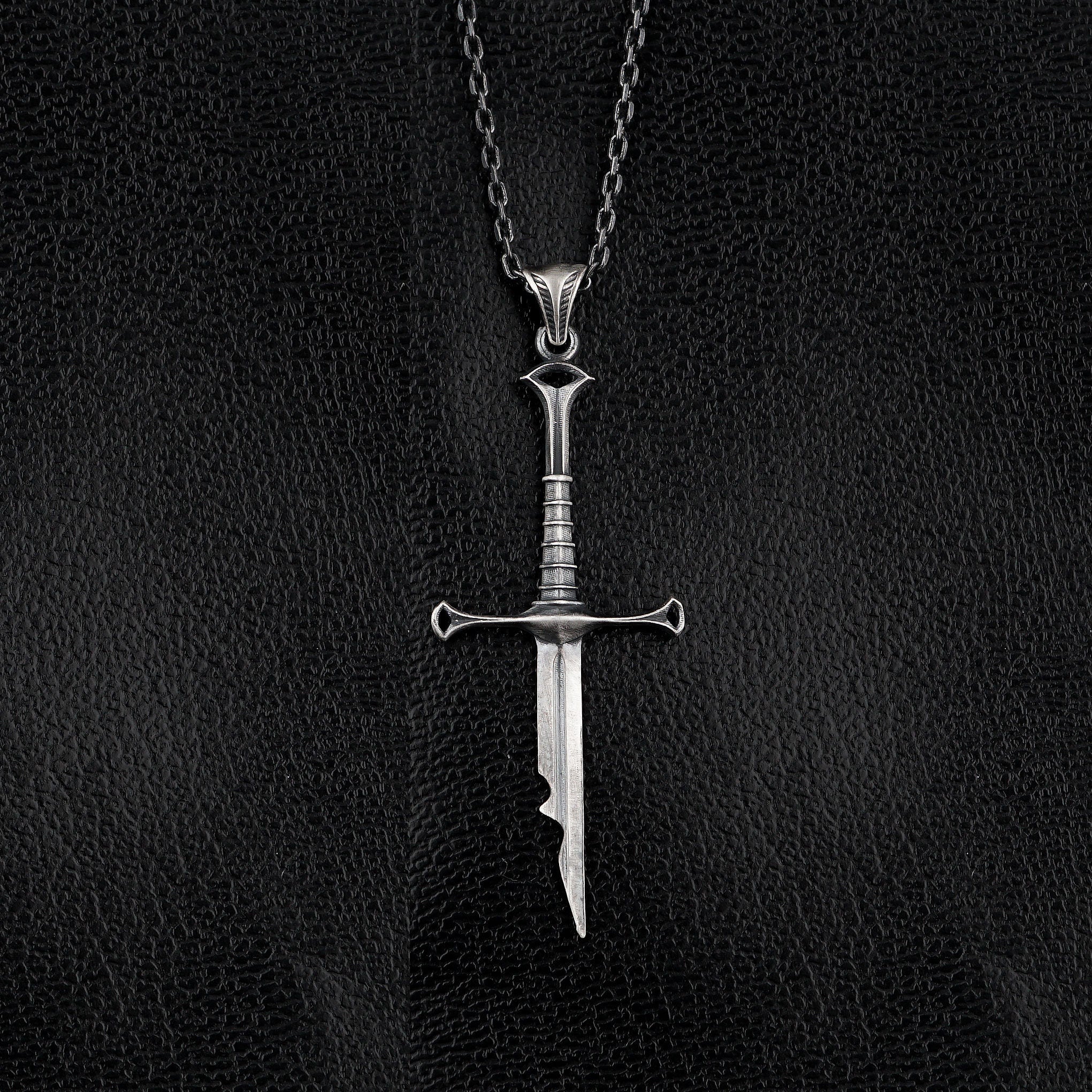 925 Silver Sword Necklace | Handmade Warrior Pendant
