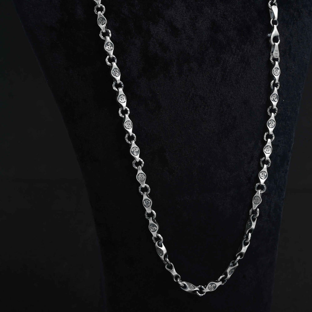 Handmade 925 Sterling Silver Mens Necklace, Elegant Unique Design