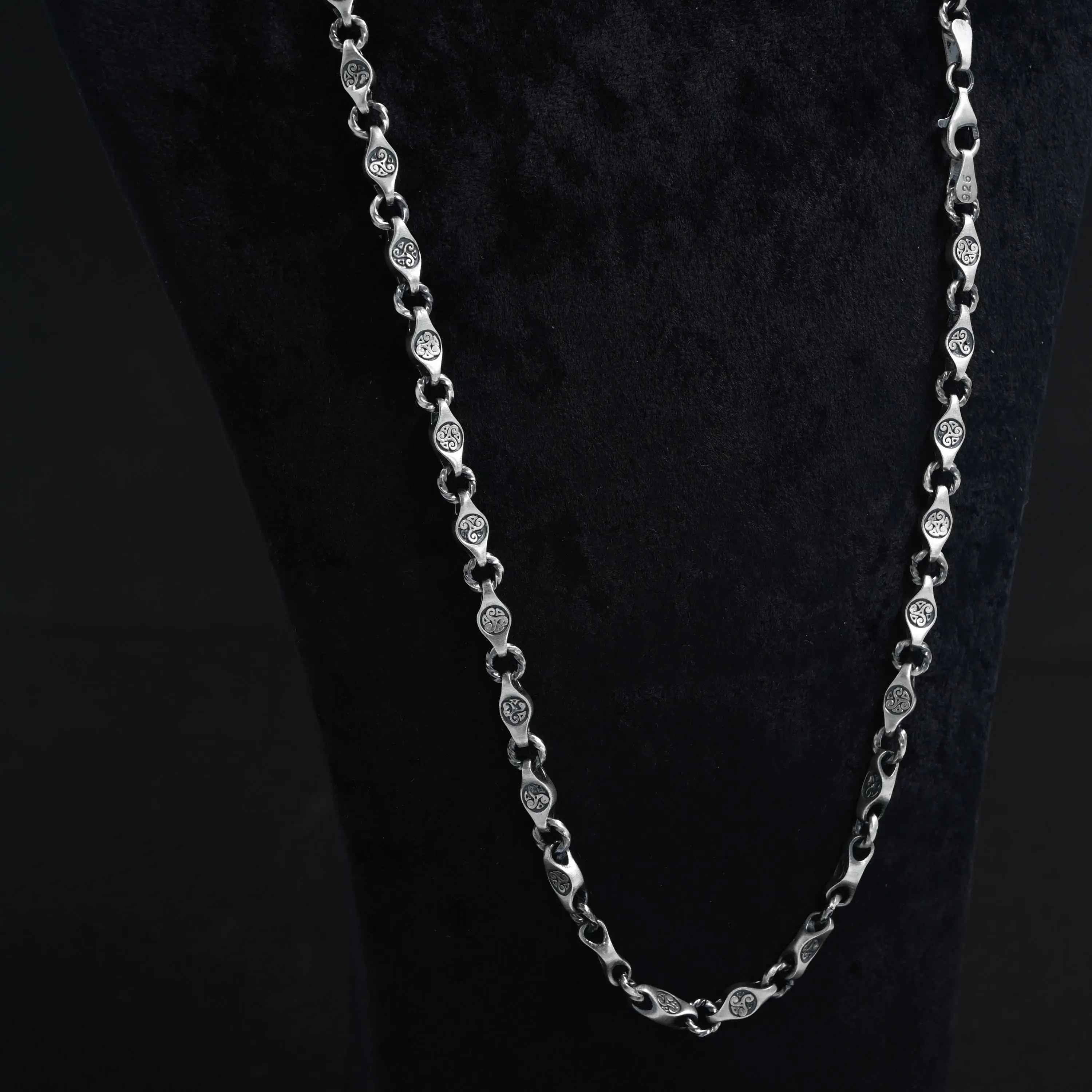 Handmade 925 Sterling Silver Mens Necklace, Elegant Unique Design