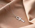 Custom Sterling Silver Ankh Necklace: Personalized Egyptian Jewelry