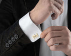Personalized Sterling Silver Cufflinks: Wedding, Groomsmen Gift   Charmora Jewelry