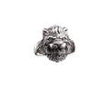 Sterling Silver Lion Head Ring - Handmade Mens Jewelry