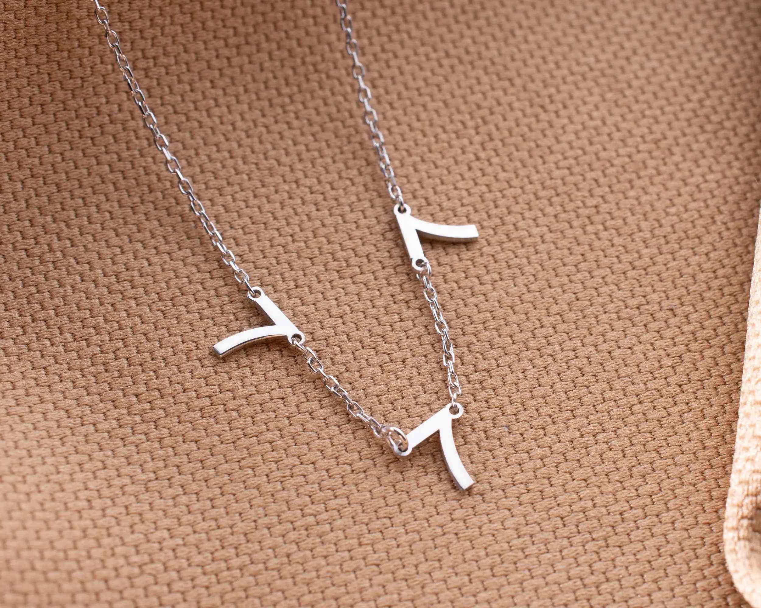 Personalized Sterling Silver Number Necklace - Angel Number Pendant