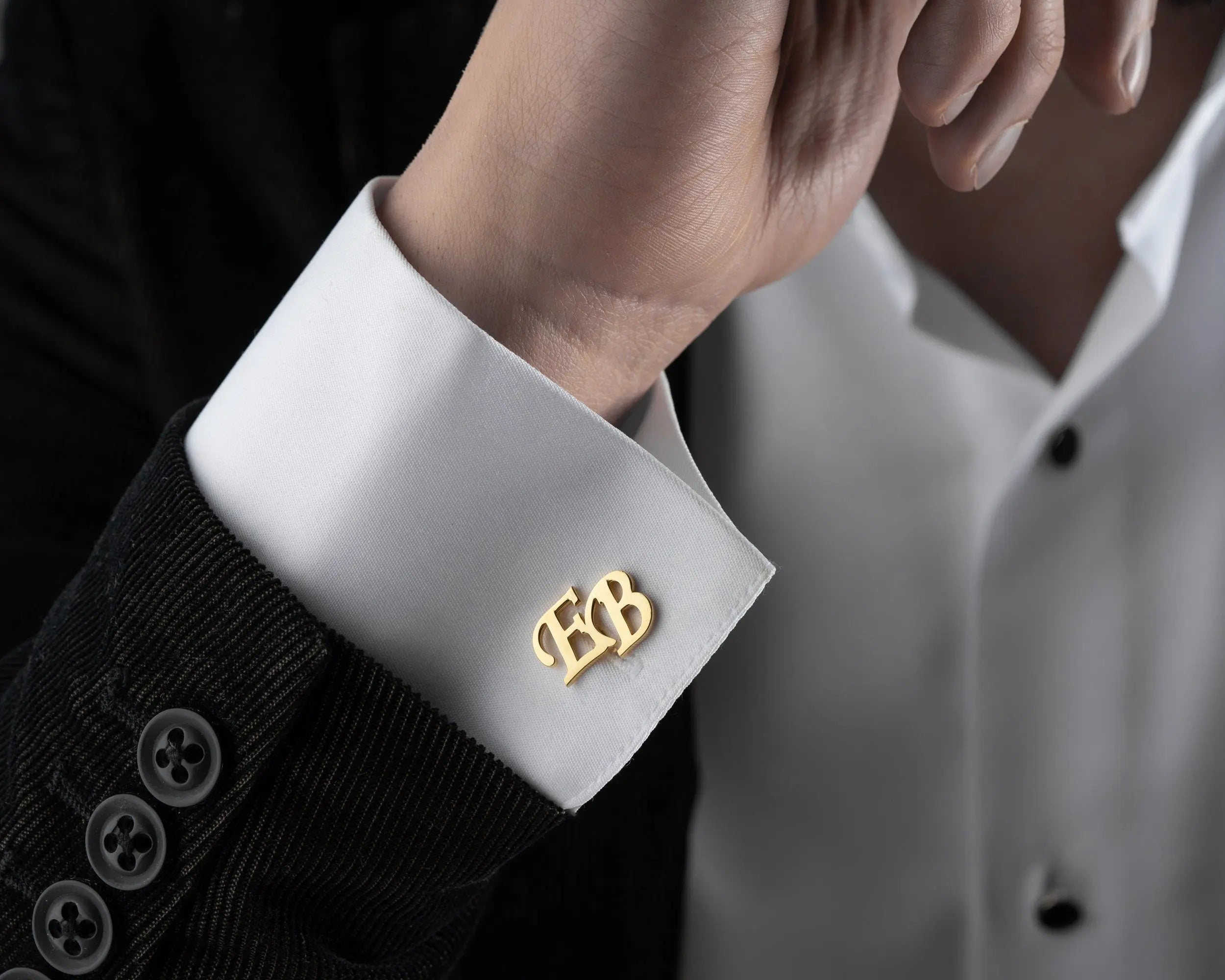 Boutons de manchette personnalisés en argent sterling : Cadeau de mariage, pour les garçons d'honneur