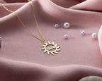 Personalized Sun Necklace: Custom Sterling Silver Name Pendant