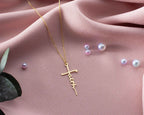Personalized Sterling Silver Cross Necklace: Faith Jewelry Gift