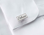 Engraved Sterling Silver Name Cufflinks, Personalized Gift