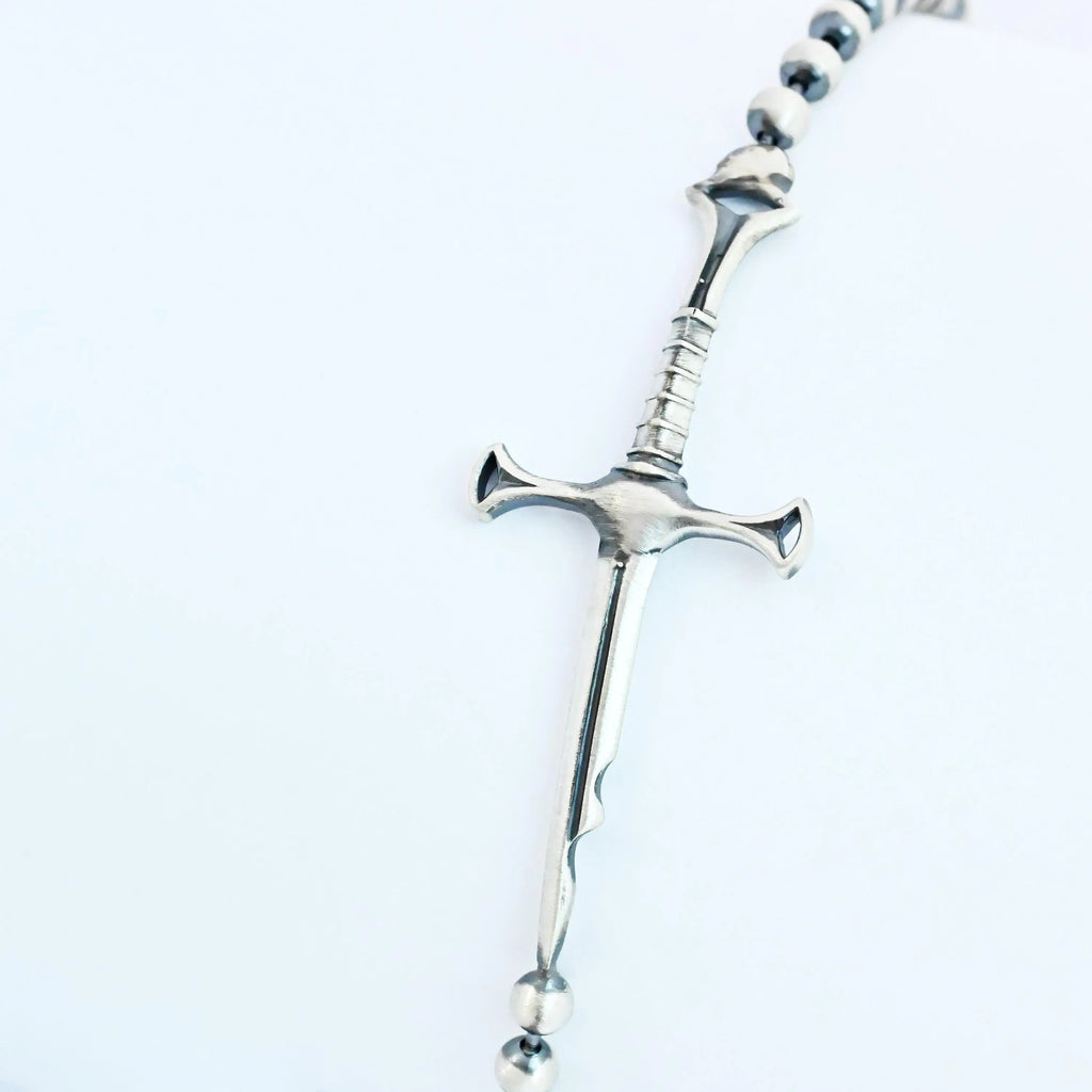 925 Sterling Silver Sword Bracelet – Handmade Warrior Jewelry for Men   Charmora Jewelry