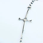 925 Sterling Silver Sword Bracelet – Handmade Warrior Jewelry for Men   Charmora Jewelry