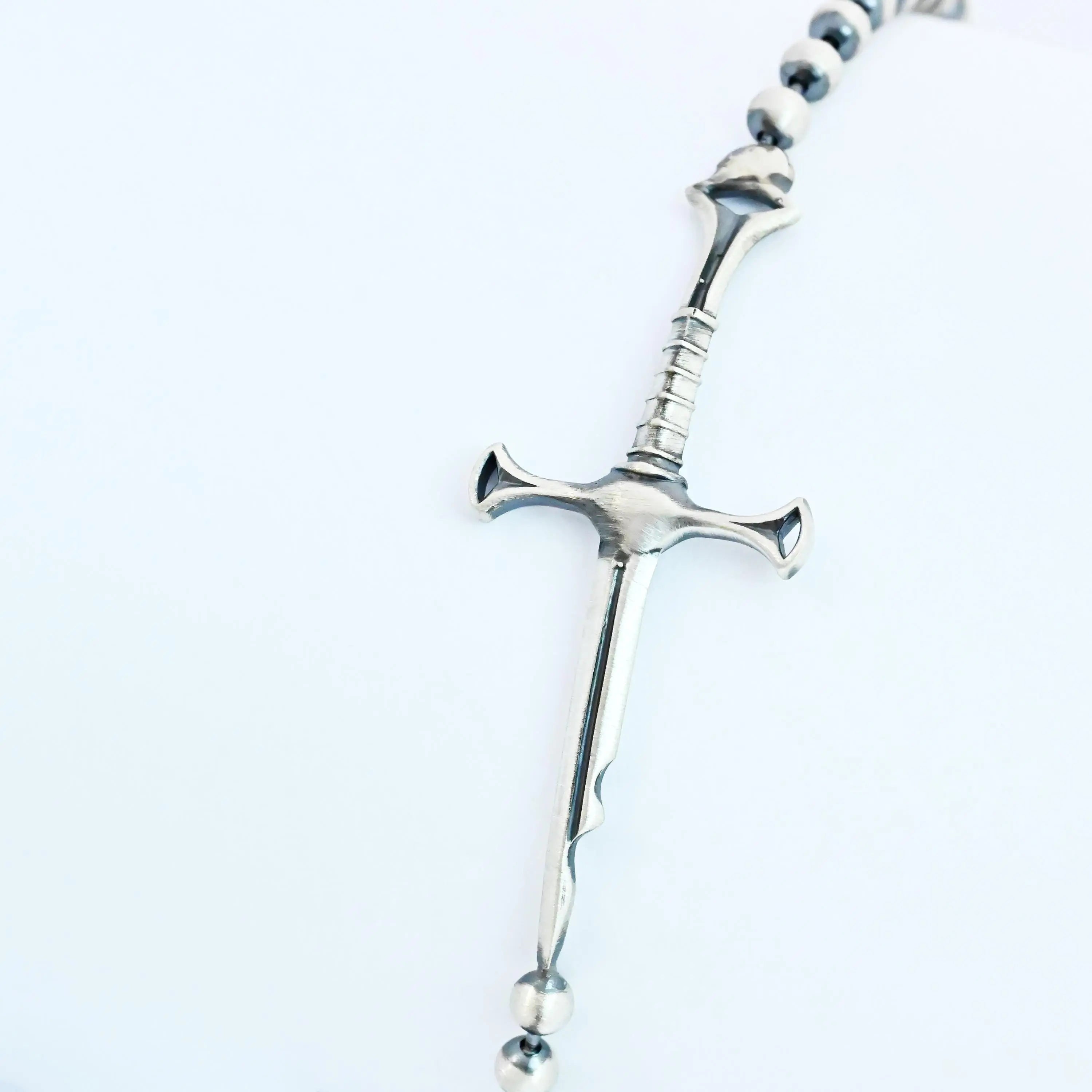 Bracelet épée en argent sterling 925 – Bijoux guerriers faits à la main pour homme