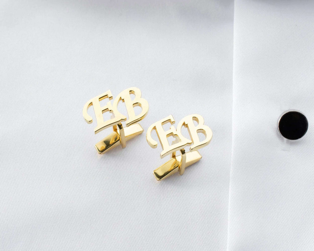 Personalized Sterling Silver Cufflinks: Engraved Wedding, Groomsmen Gift   Charmora Jewelry