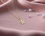 Gold Venus Symbol Necklace: Feminist Jewelry, Girl Power
