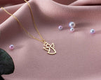 Sterling Silver Angel Necklace: Gold Angel Wings Pendant