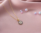 Sterling Silver Blue Evil Eye Necklace: Gold Protection Charm