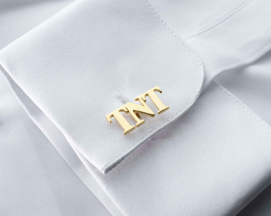 Engraved Initial Cufflinks: 925 Sterling Silver Groomsmen Gift