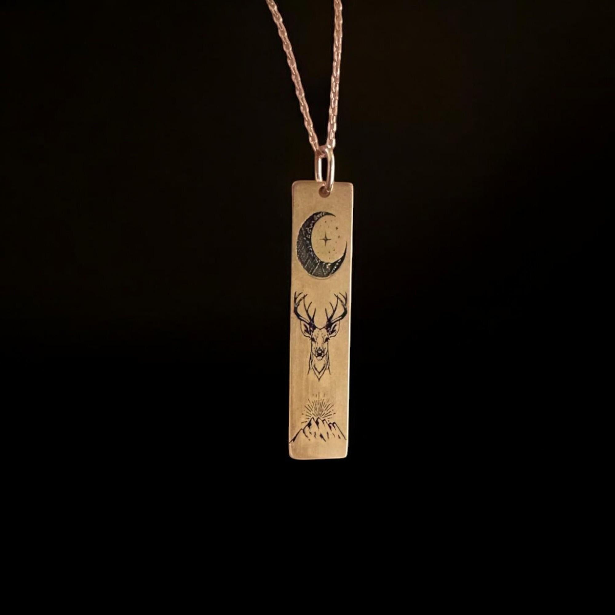 Night Court Velaris Sterling Silver Necklace: Bookish Mountain Pendant