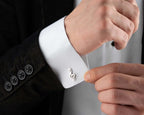 Sterling Silver Music Note Cufflinks: Musician Wedding Groomsmen Gift   Charmora Jewelry