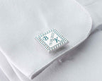 Handmade Sterling Silver Date & Initial Cufflinks: Personalized Groomsmen Gift