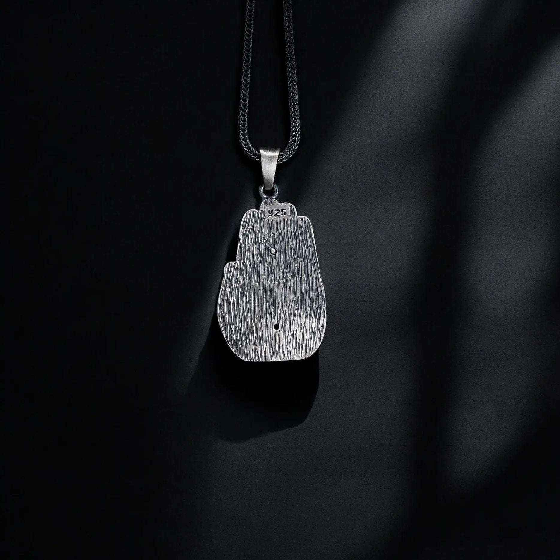 Sterling Silver Buddha Necklace: Handmade Yoga Meditation Pendant