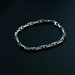 925 Sterling Silver Gemstone Chain Bracelet for Men,Minimal Gothic Men’s Jewelry Gift   Charmora Jewelry