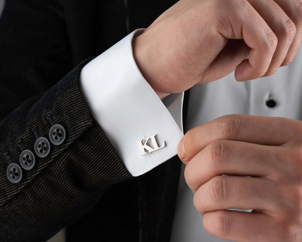 Personalized Sterling Silver Cufflinks, Handmade Wedding Gift   Charmora Jewelry