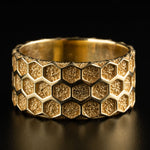 Honeycomb Hexagon Ring  Ring  Charmora Jewelry
