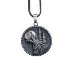 Sterling Silver Howling Wolf Necklace: Handmade Animal Pendant Men   Charmora Jewelry