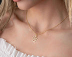 Sterling Silver Angel Necklace: Gold Angel Wings Pendant