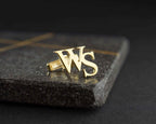 Personalized Initial Cufflinks: 925 Sterling Silver Custom Engraved