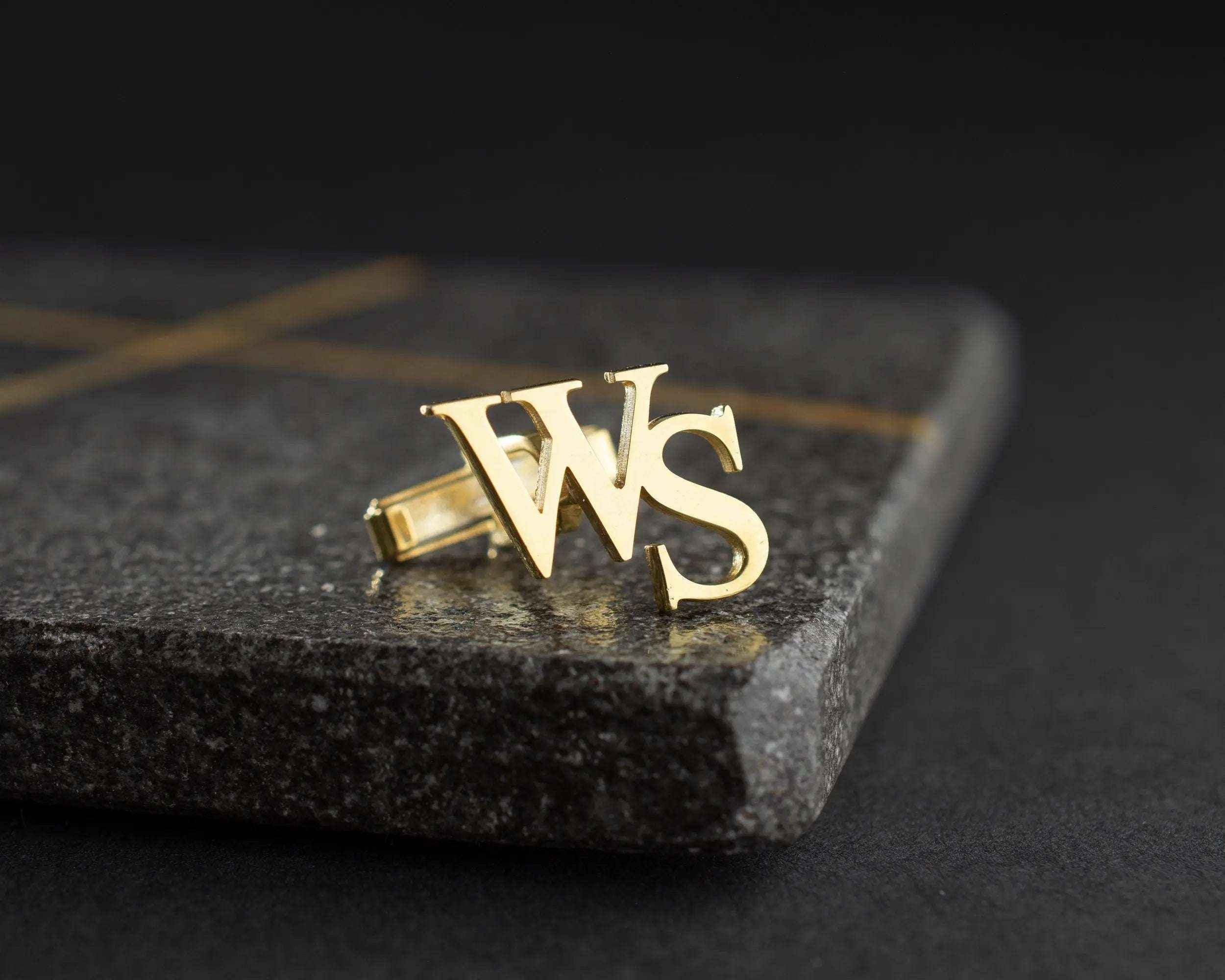 Personalized Initial Cufflinks: 925 Sterling Silver Custom Engraved