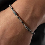 Zirconia Byzantine Link Chain Bracelet  Bracelet  Charmora Jewelry