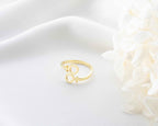 Solid Gold Double Venus Ring: Lesbian Pride Jewelry