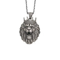 Sterling Silver King Lion Necklace | Leo Zodiac Mens Pendant   Charmora Jewelry