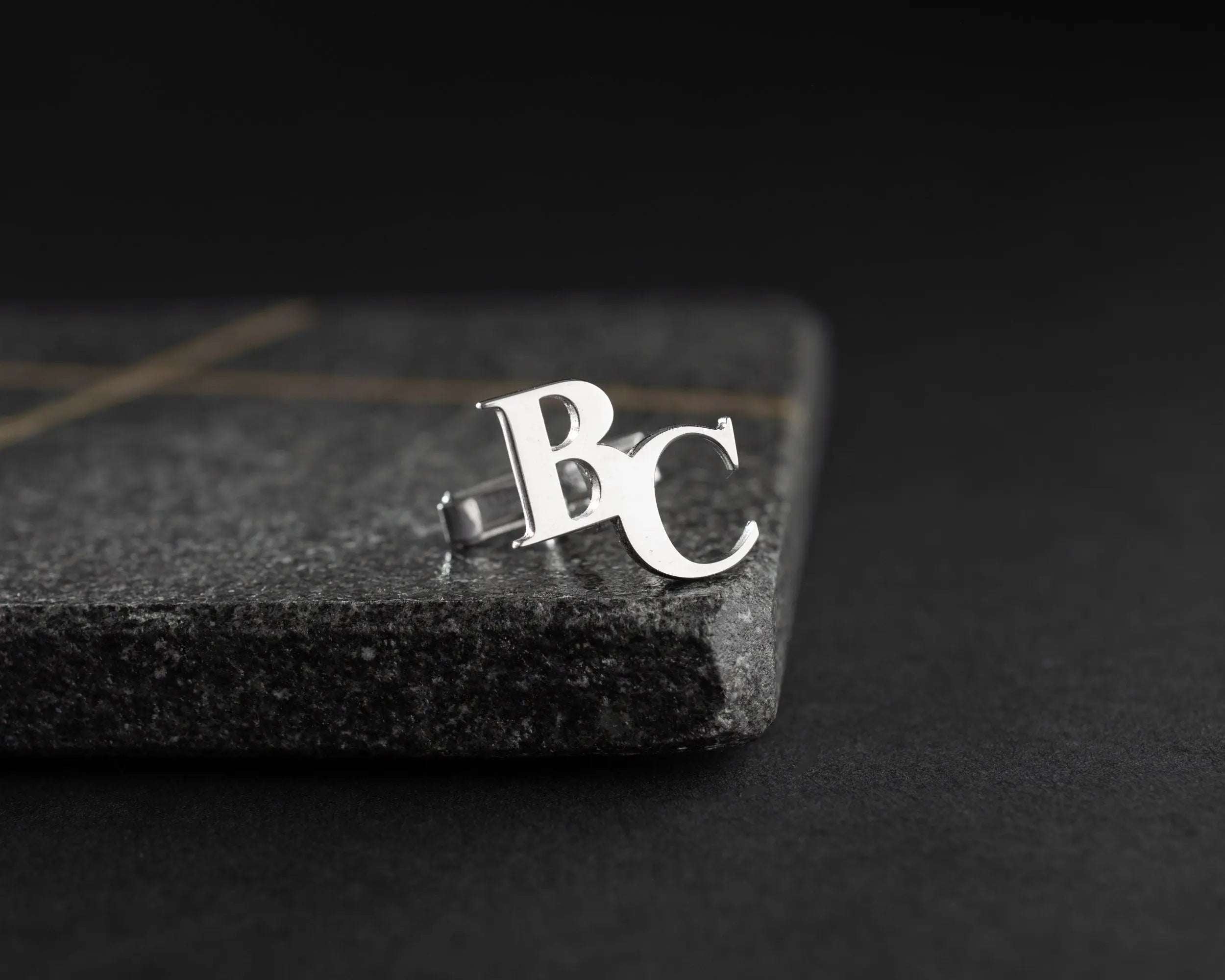 Personalized Sterling Silver Cufflinks, Groom Wedding Gift   Charmora Jewelry