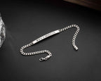 Personalized Sterling Silver Men’s ID Bracelet: Gift for Boyfriend