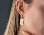 Sterling Silver Tarot Card Earrings: The Lovers, Spiritual Jewelry