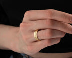 Solid Gold Coordinates Ring: Custom Engraved Anniversary Jewelry