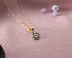 Sterling Silver Evil Eye Necklace: Protective Amulet Pendant