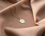 Birth Flower Initial Necklace: Engraved Sterling Silver Personalized Jewelry