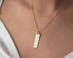 Personalized Sterling Silver Roman Numeral Date Necklace
