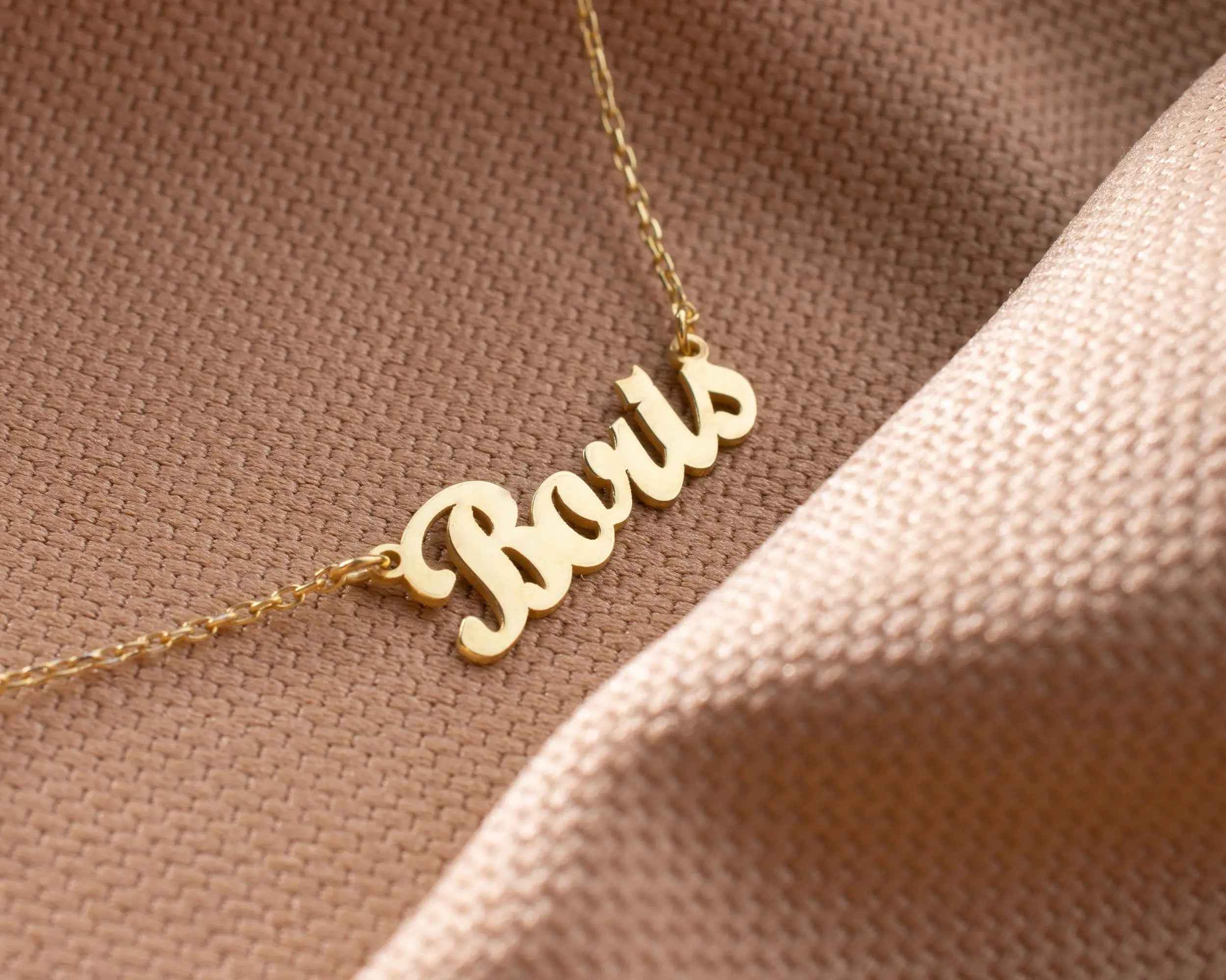 Gold Evil Eye Name Necklace: Personalized Sterling Silver Jewelry