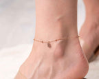 Sterling Silver Four Leaf Clover Anklet: Good Luck Charm