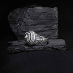 Sterling Silver Spartan Ring: Leonidas Warrior Shield Design