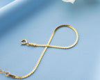 Dainty Sterling Silver Chain Bracelet: Rose Gold, Gold Finish