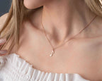 Sterling Silver Music Note Necklace: Musician Gift, 18 Inch Chain