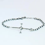 925 Sterling Silver Sword Bracelet – Handmade Warrior Jewelry for Men   Charmora Jewelry
