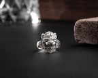 Sterling Silver Lion Head Ring - Handmade Mens Jewelry   Charmora Jewelry