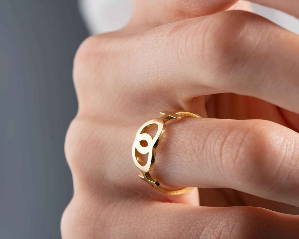 Sterling Silver Lesbian Symbol Ring: LGBTQ Pride Jewelry